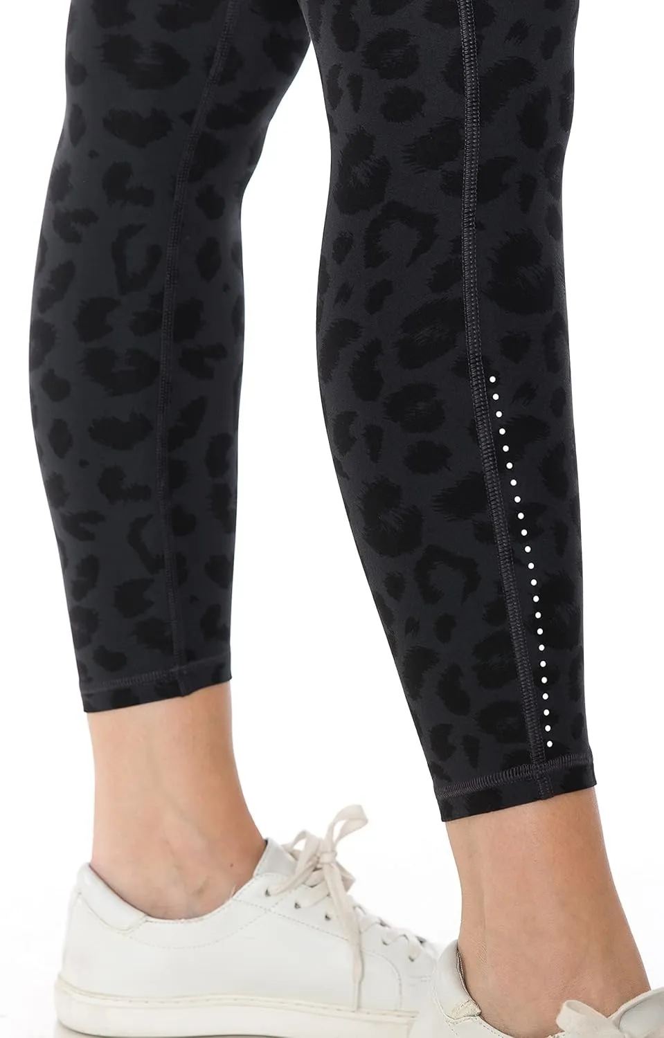 Leggings Depot Women's High Waisted Reflective Yoga Pants with Pockets Athletic Leggings