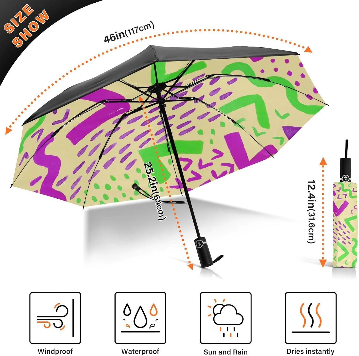 Light Weight Portable Umbrellas/Sun for Travel Backpack Folding Umbrella Perfect for Car Purse Men and Women(White)