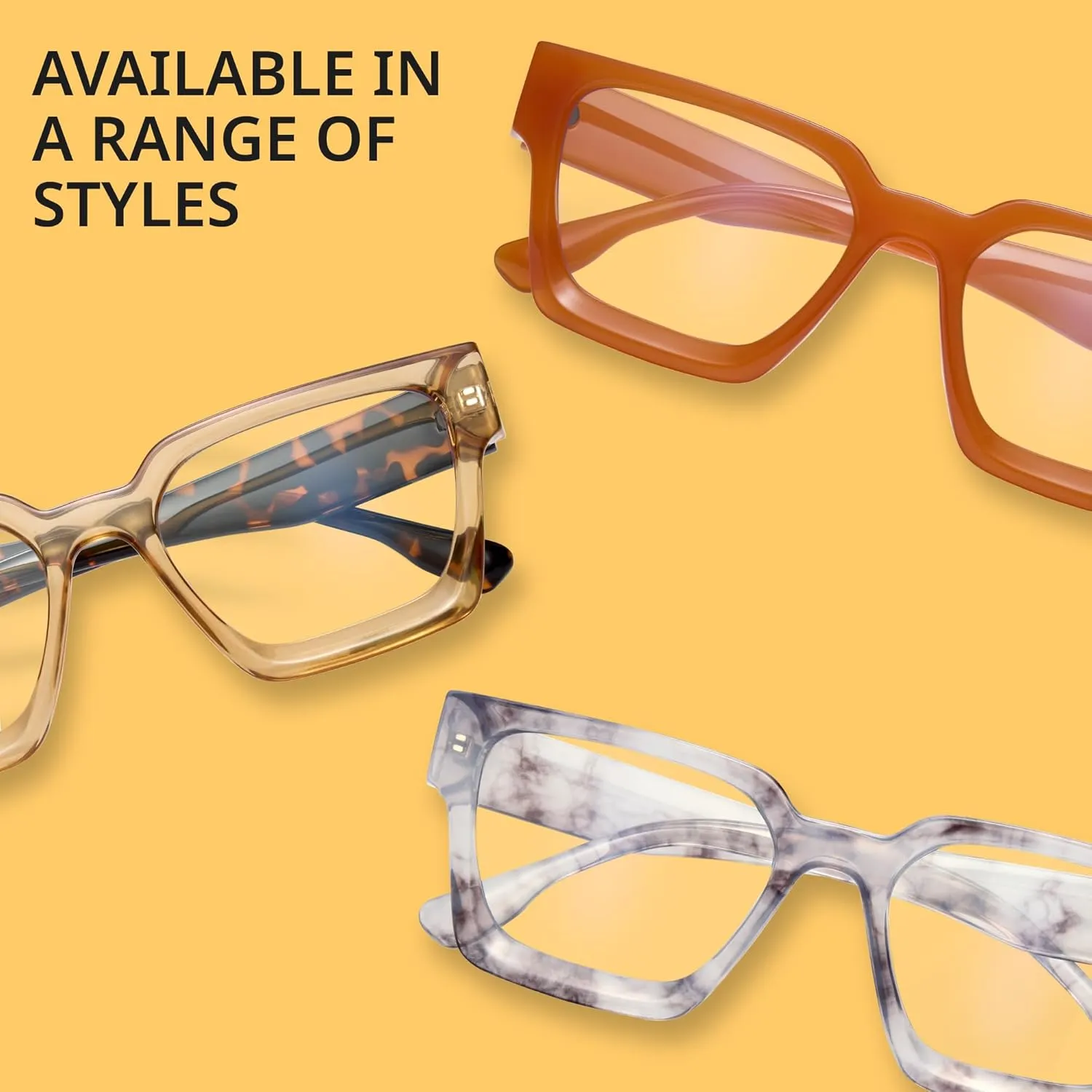 livho Oversized 99% Blue Light Glasses for Woman - Rectangle Fashion Glasses for Computer, Chic Preppy Frame - Anti Eyestrain