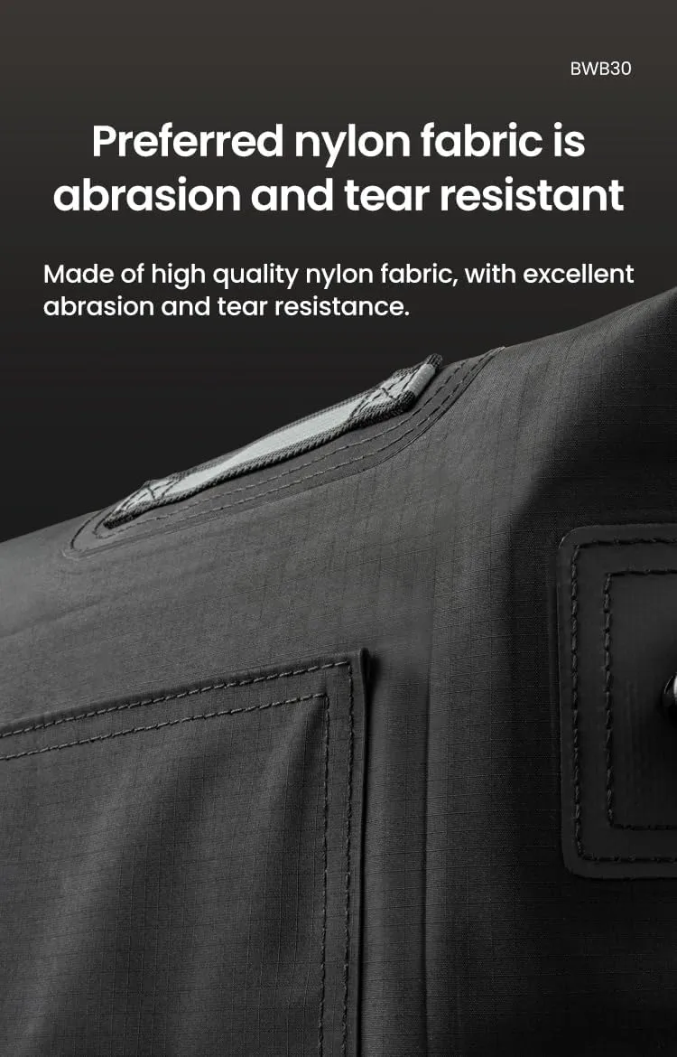 Loboo 30L Motorcycle Travel Foldable Expansion Waterproof Bag, Motorcycle Tail Luggage Bag, Travel Hiking Waterproof Backpack，Outer Mesh Zipper Pocket for Motorcycling Skiing Travel (Black)