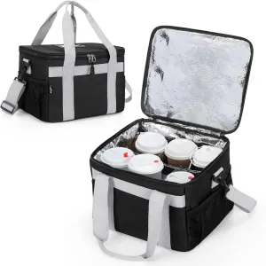 LoDrid Reusable 6 Cups Drink Carrier for Delivery with 2 Handles
