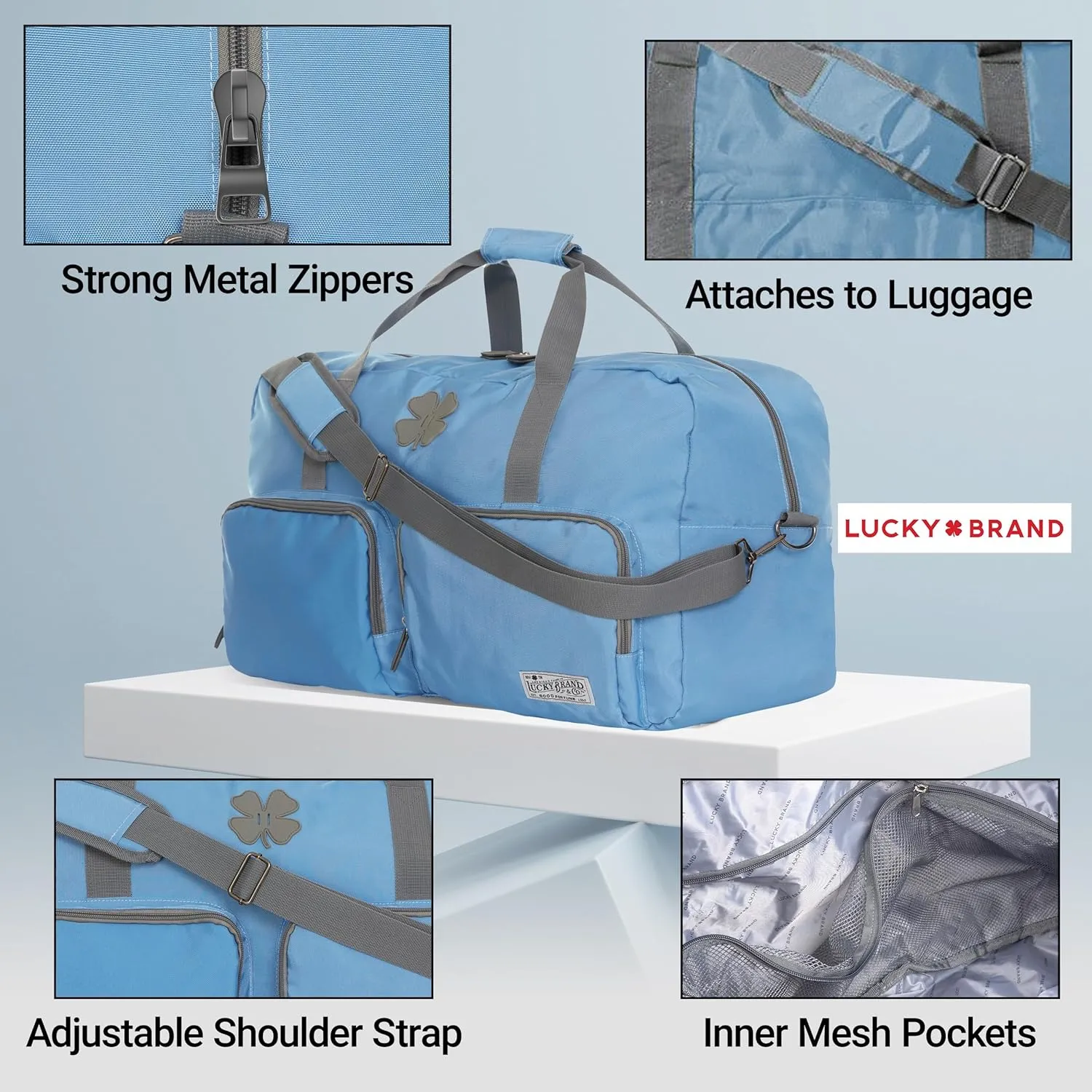 Lucky Travel Duffel Bags 115L, Gym Bag, Travel Bag & Large Duffle Bag for Men, Foldable Overnight Weekender Bags for Women & Men with Adjustable Shoulder Strap,