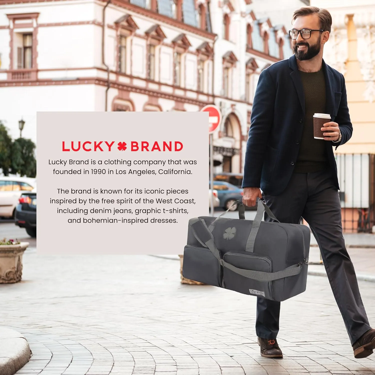 Lucky Travel Duffel Bags 85L, Gym Bag, Travel Bag & Large Duffle Bag for Men, Foldable Overnight Weekender Bags for Women & Men with Adjustable Shoulder Strap, Charcoal
