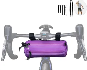 Lumiere & Co. Bike Handlebar Bag, Front Bike Bag, Bicycle Handlebar Bag, Bike Bags Handlebar, Mountain Bike Storage, Bike Pouch for Bicycle (Purple, Medium)