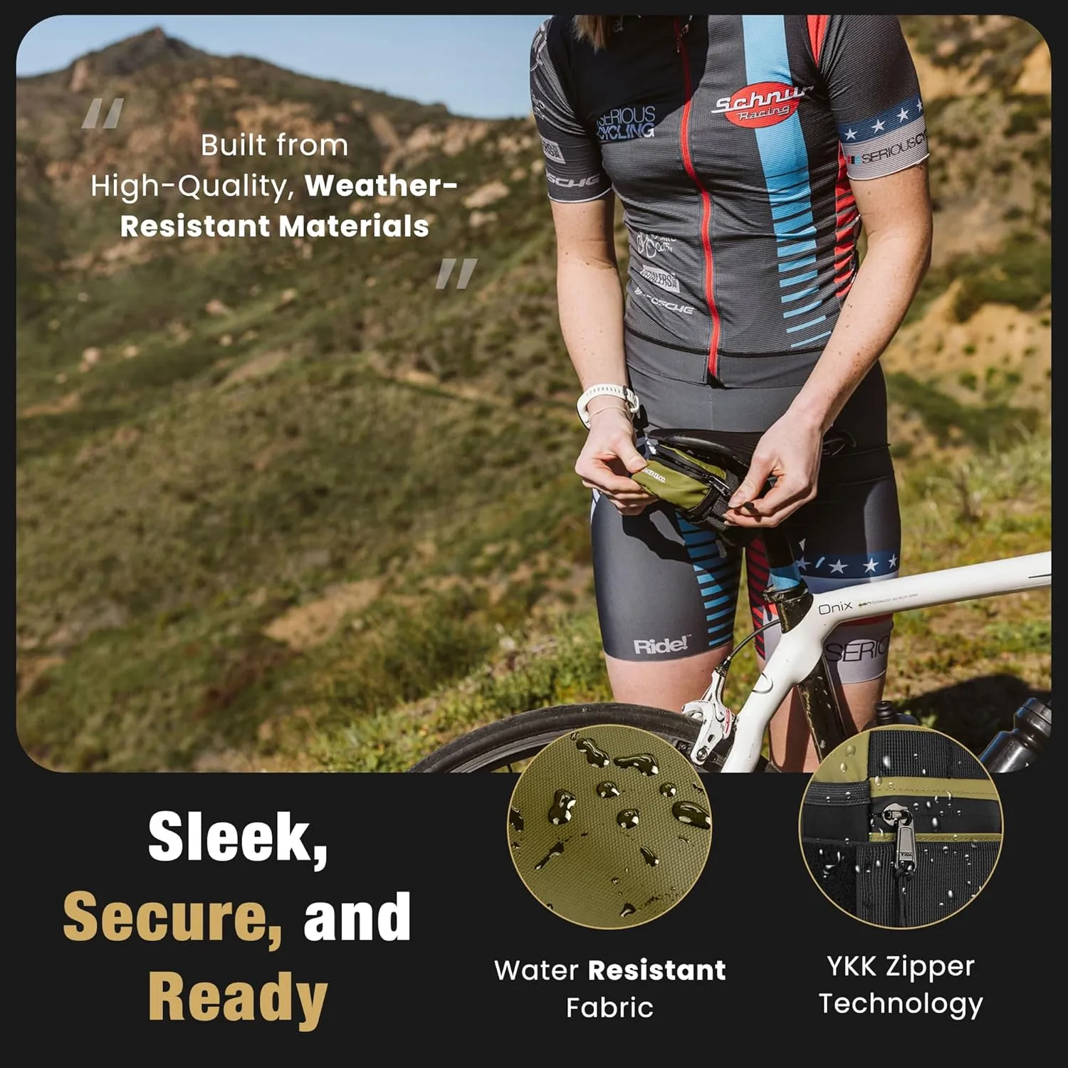 Lumiere & Co. Road Bike Saddle Bag, Bike Bag, Mountain Bike Saddle Bag, Small Bike Seat Bags, Bike Under Seat Bag, Bicycle accessories, Bike Bags, Bike Seat Bag,