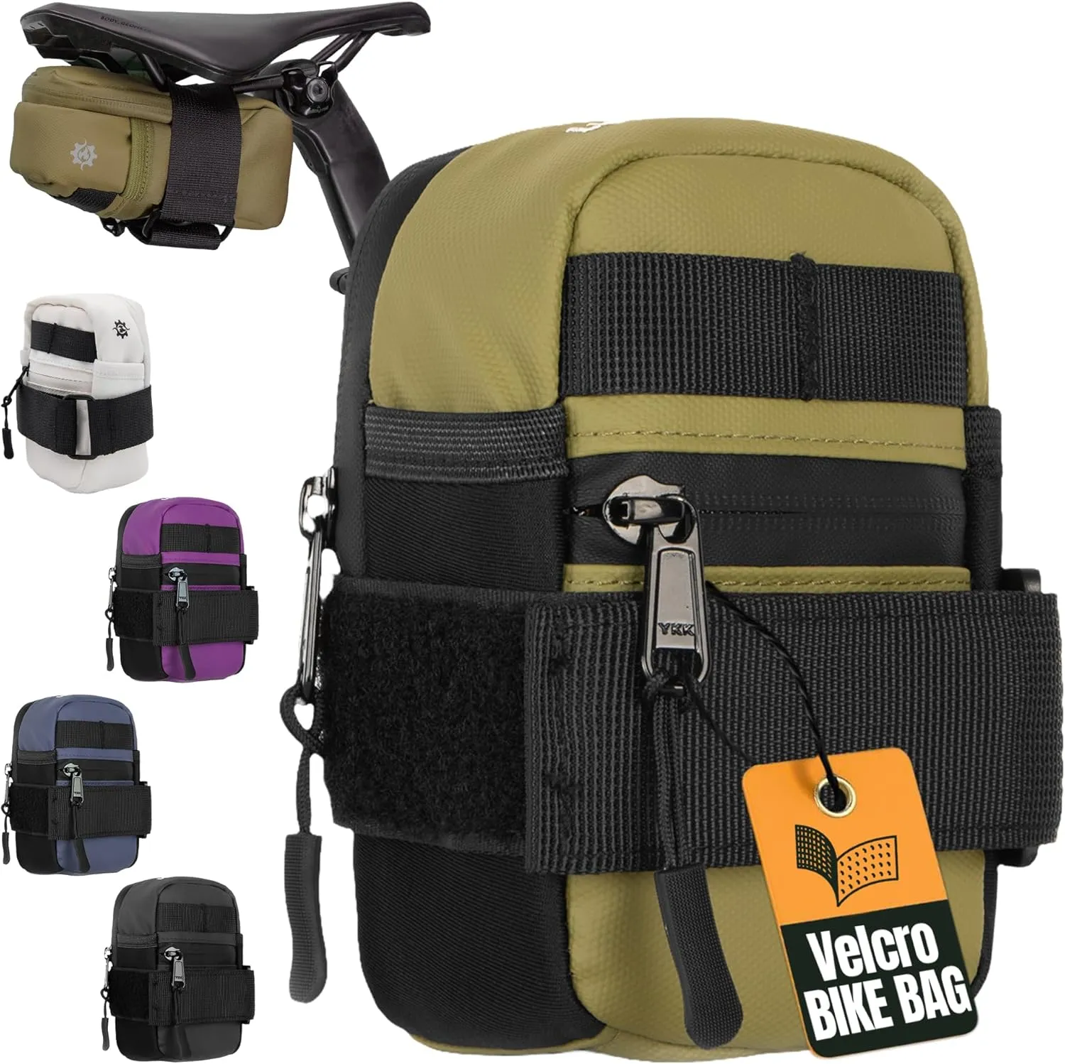 Lumiere & Co. Road Bike Saddle Bag, Bike Bag, Mountain Bike Saddle Bag, Small Bike Seat Bags, Bike Under Seat Bag, Bicycle accessories, Bike Bags, Bike Seat Bag,