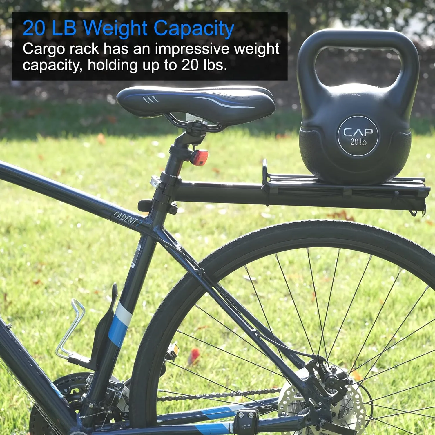 Lumintrail Bike Cargo Rack, Seatpost Mounted Bicycle Luggage Carrier with 20 LBs Weight Capacity for Trunk Bags and Quick Release Handle
