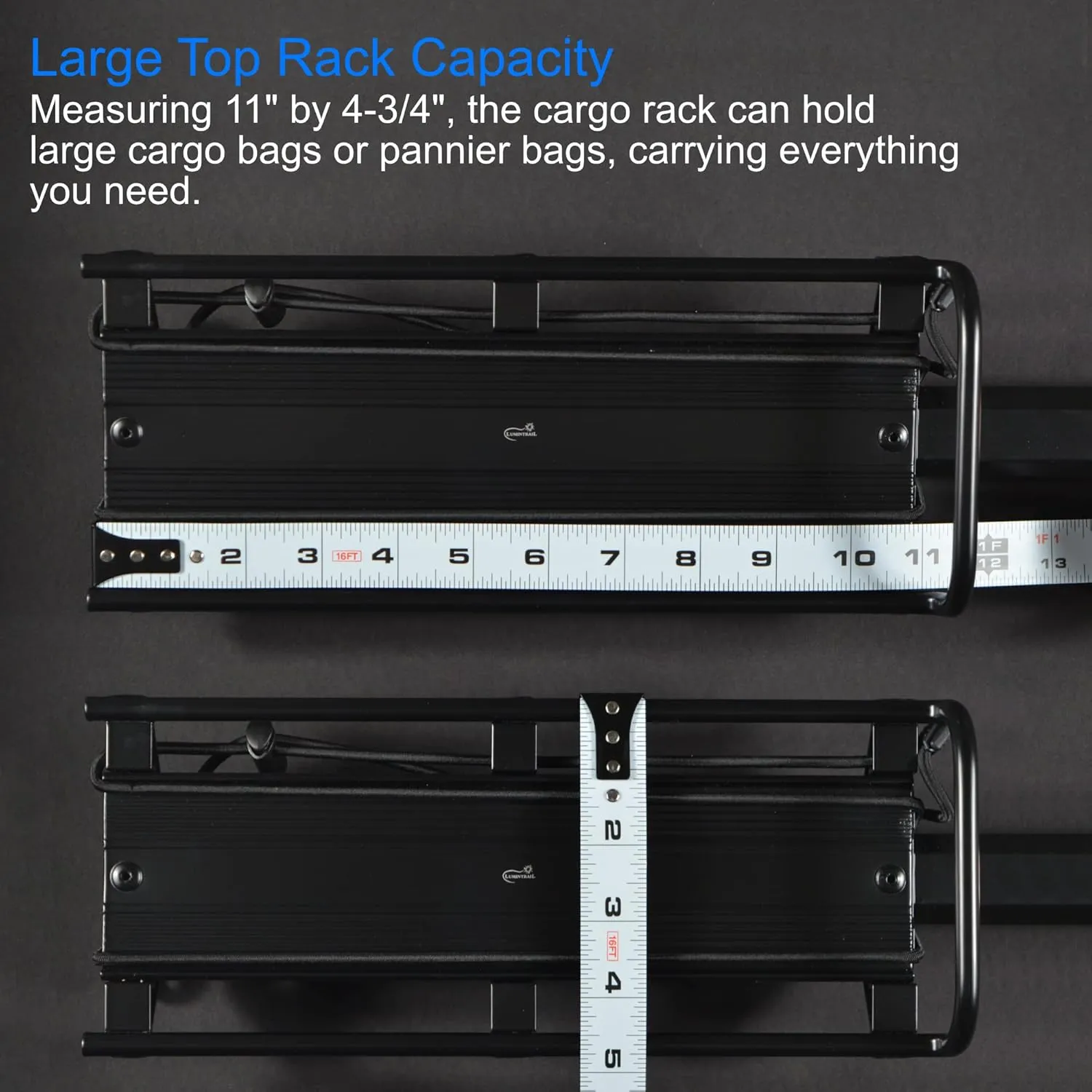 Lumintrail Bike Cargo Rack, Seatpost Mounted Bicycle Luggage Carrier with 20 LBs Weight Capacity for Trunk Bags and Quick Release Handle