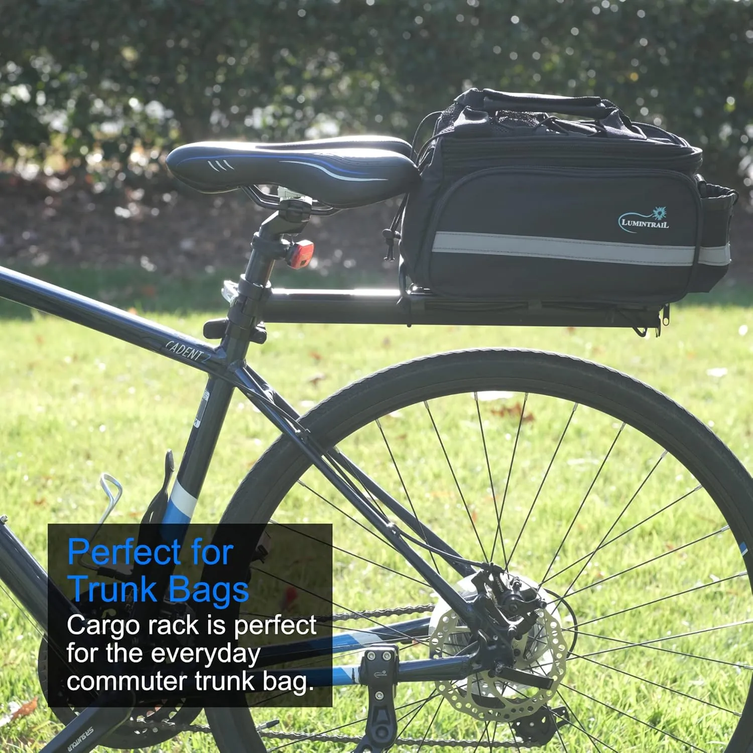Lumintrail Bike Cargo Rack, Seatpost Mounted Bicycle Luggage Carrier with 20 LBs Weight Capacity for Trunk Bags and Quick Release Handle