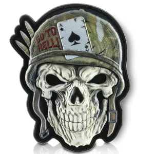 M-Tac Skull in a Helmet PVC Patch (Olive)