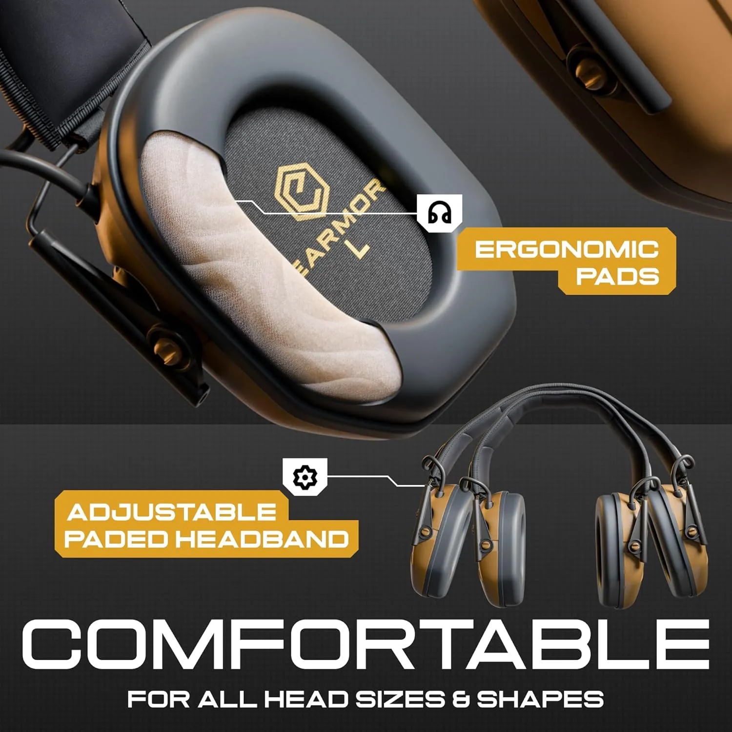 M300T & M300A Electronic Hearing Protection - Shooting Earmuffs Noise Reduction