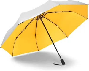 Meichoon Travel Umbrella 8 Ribs Reinforcement Wind Resistant Small Compact Light Strong Mini Folding and Portable Backpack Car Purse Parasol Rain&Sun for Men and Women