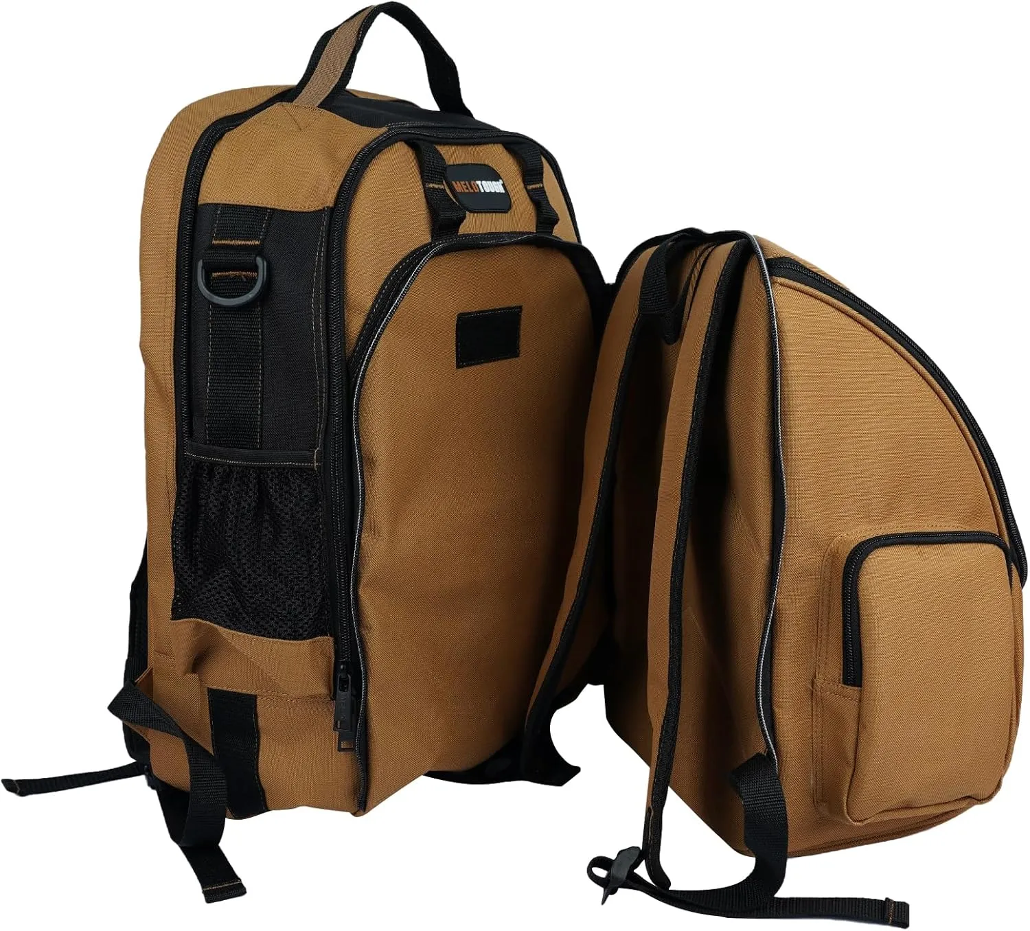 MELOTOUGH Welding Tool backpack for Tools and Helmet Extreme Gear Pack with Large Capacity Welding Helmet Bag Luggage Storage Bag (Brown)