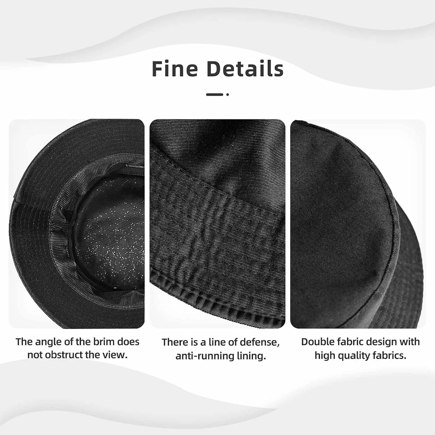 Men Women Fisherman Hat Breathable Easy to Fold for Travel Sun Protection Combines Fashion Utility