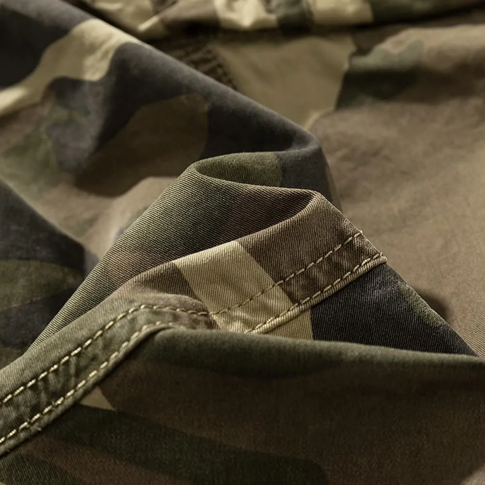 Men's Camouflage Cargo Pants Regular Fit Multi Pockets Cotton Tactical Pants