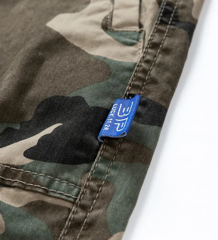 Men's Camouflage Tactical Cargo Pants Multi Pockets Relaxed Fit Cotton Work Pants
