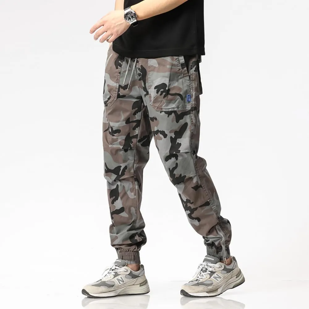 Men's Camouflage Tactical Cargo Pants Multi Pockets Relaxed Fit Cotton Work Pants