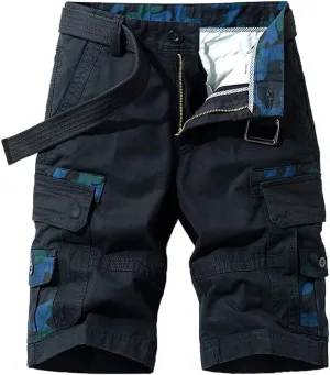Men's Camouflage Tactical Cargo Shorts Cotton Multi Pockets Slim Fit Military Shorts