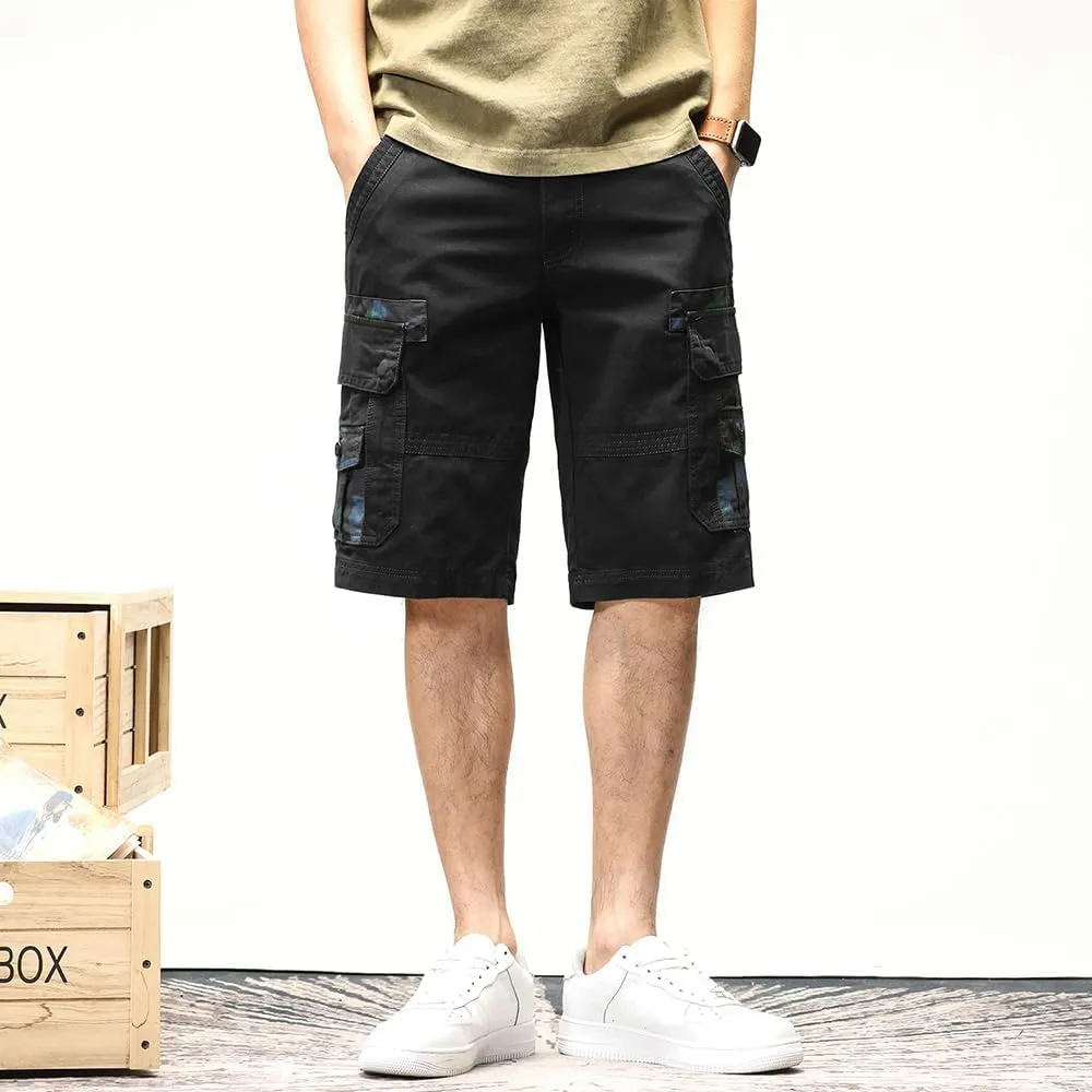 Men's Camouflage Tactical Cargo Shorts Cotton Multi Pockets Slim Fit Military Shorts