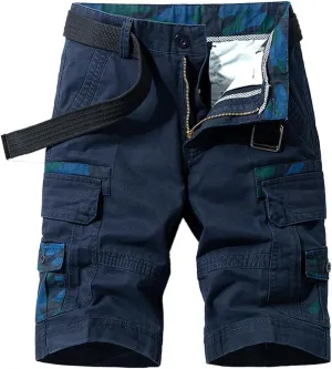 Men's Camouflage Tactical Cargo Shorts Cotton Multi Pockets Slim Fit Military Shorts