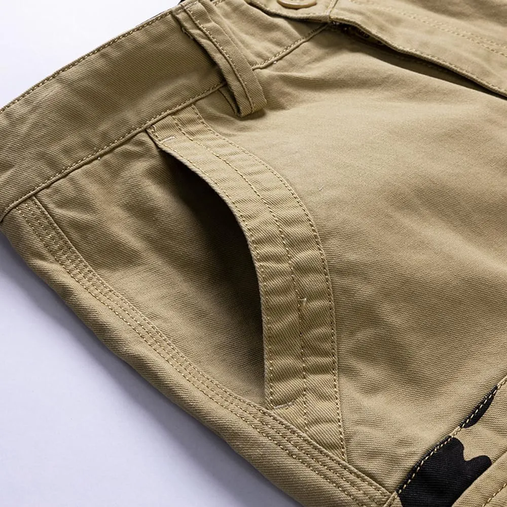 Men's Camouflage Tactical Cargo Shorts Cotton Multi Pockets Slim Fit Military Shorts