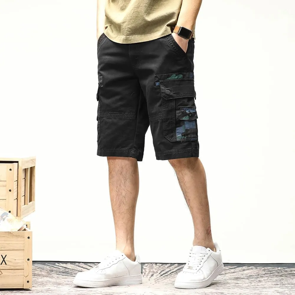 Men's Camouflage Tactical Cargo Shorts Cotton Multi Pockets Slim Fit Military Shorts