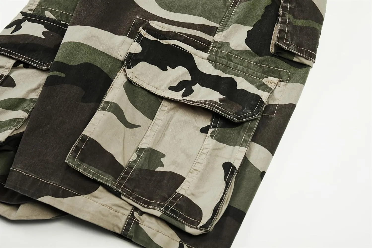 Men's Camouflage Tactical Cargo Shorts - Summer Slim-Fit Military Shorts with Multi-Pockets