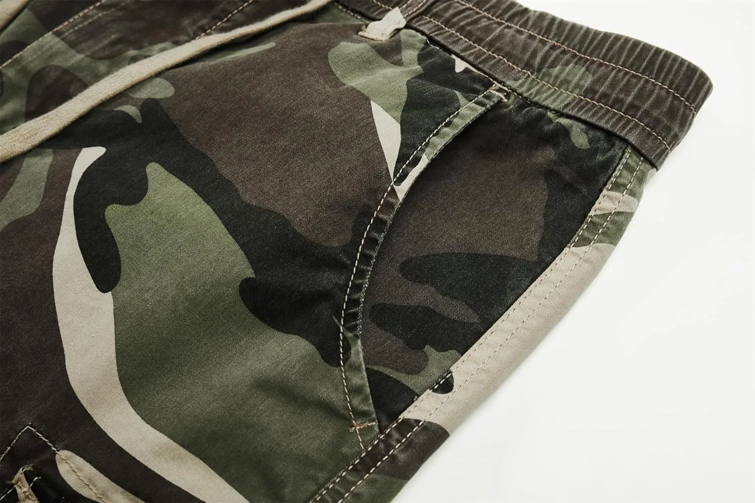 Men's Camouflage Tactical Cargo Shorts - Summer Slim-Fit Military Shorts with Multi-Pockets