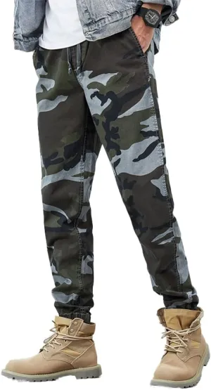 Men's Tactical Camouflage Cargo Pants - Regular Fit Military Cotton Pants for Outdoor, Work, & Casual Wear