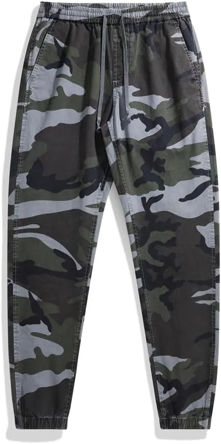 Men's Tactical Camouflage Cargo Pants - Regular Fit Military Cotton Pants for Outdoor, Work, & Casual Wear