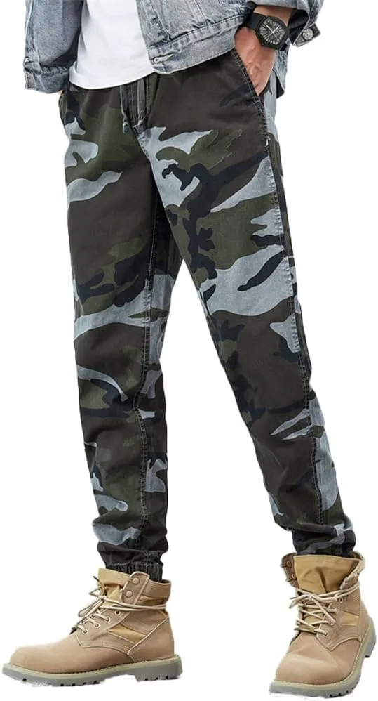 Men's Tactical Camouflage Cargo Pants - Regular Fit Military Cotton Pants for Outdoor, Work, & Casual Wear