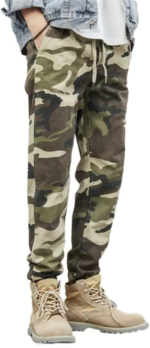 Men's Tactical Camouflage Cargo Pants - Regular Fit Military Cotton Pants for Outdoor, Work, & Casual Wear