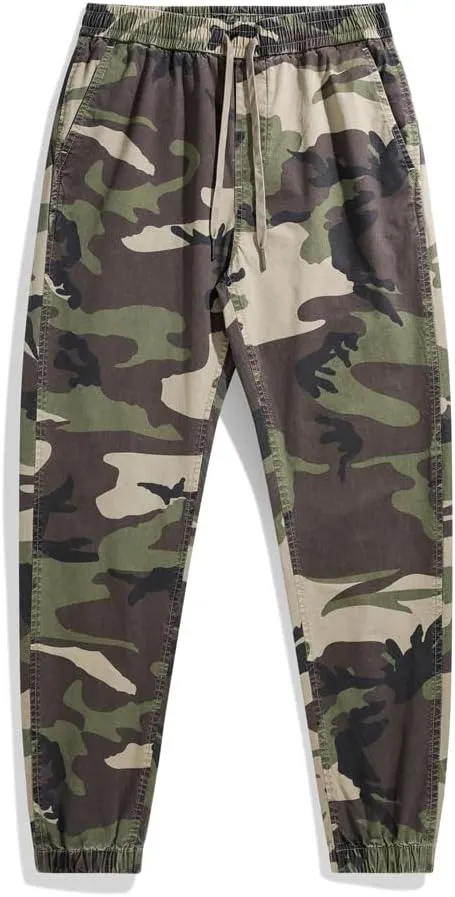 Men's Tactical Camouflage Cargo Pants - Regular Fit Military Cotton Pants for Outdoor, Work, & Casual Wear