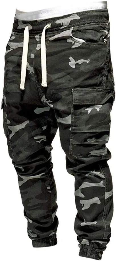 Men's Tactical Pants M-4XL Camouflage PocketJeans Fashion Handsome Workout Joggers Stretch Sweatpants