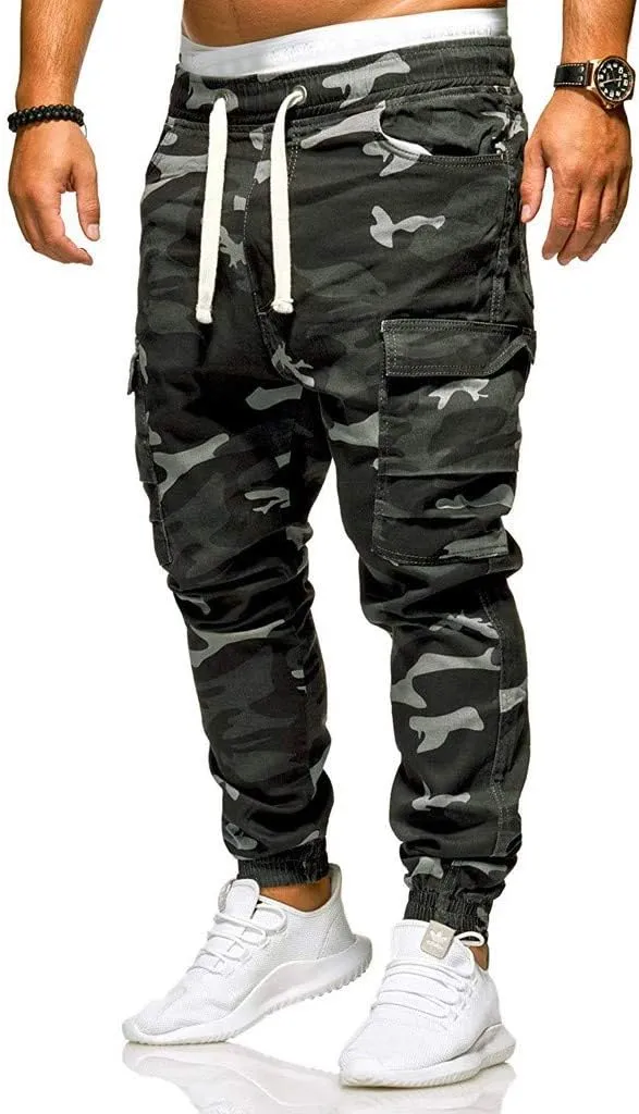 Men's Tactical Pants M-4XL Camouflage PocketJeans Fashion Handsome Workout Joggers Stretch Sweatpants