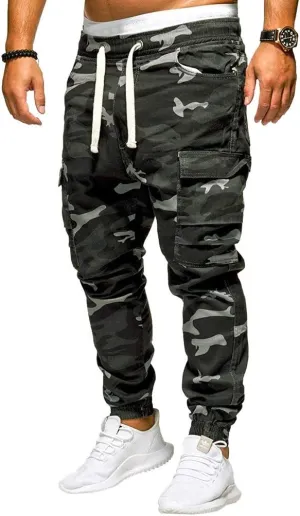 Men's Tactical Pants M-4XL Camouflage PocketJeans Fashion Handsome Workout Joggers Stretch Sweatpants