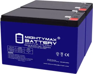 Mighty Max Battery 12V 10AH Gel F2 Replacement Battery Compatible with CyberPower Intelligent LCD 1500VA - 2 Pack