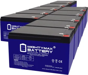 Mighty Max Battery 12V 12AH Gel F2 Replacement Battery Compatible with Hoveround Activa Mini Wheelchair - 10 Pack