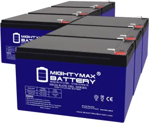 Mighty Max Battery 12V 12AH Gel F2 Replacement Battery Compatible with Hoveround Activa Wheelchair - 6 Pack