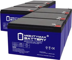 Mighty Max Battery 12V 15AH Gel F2 Replacement Battery Compatible with E-Glide Sector 9 Pintail Bambo - 6 Pack