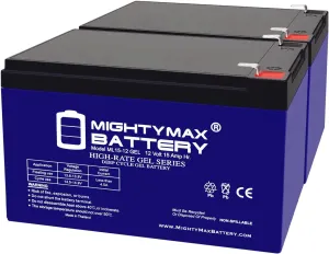 Mighty Max Battery 12V 15AH Gel F2 Replacement Battery Compatible with Mongoose HG1000-2 Pack
