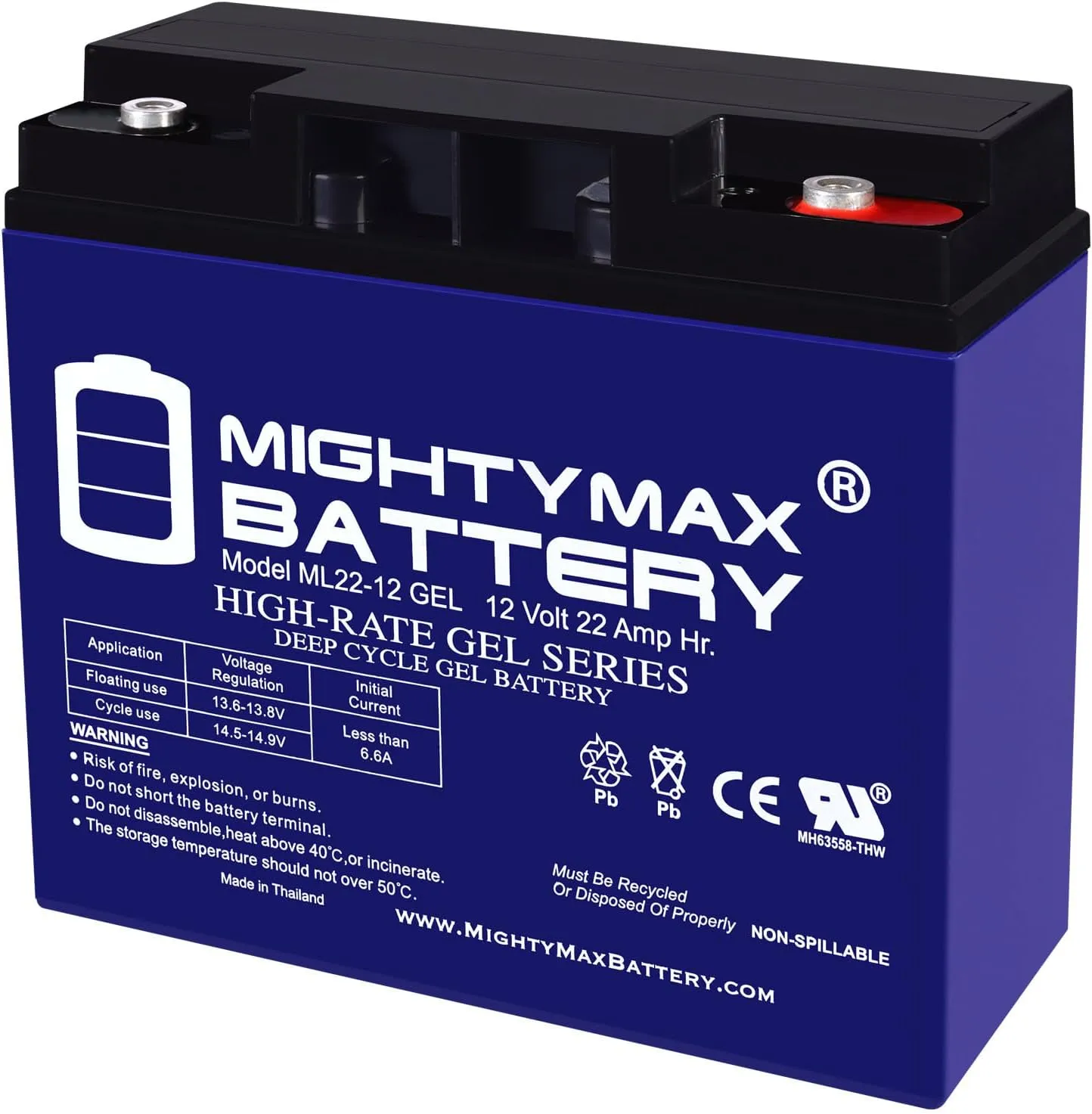 Mighty Max Battery 12V 22AH GEL Replacement Battery for Schumacher DSR ProSeries PSJ-2212 Booster