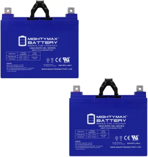 Mighty Max Battery 12V 35AH Gel NB Replacement Battery Compatible with Pride Revo 4w - 2 Pack