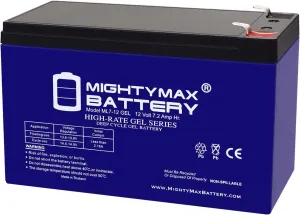 Mighty Max Battery 12V 7AH Gel F1 Replacement Battery Compatible with Fenton Technologies Poweron H8000