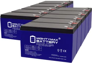 Mighty Max Battery 12V 9AH Gel F2 Replacement Battery Compatible with Notifier NFS2-3030 Fire Alarm System - 10 Pack