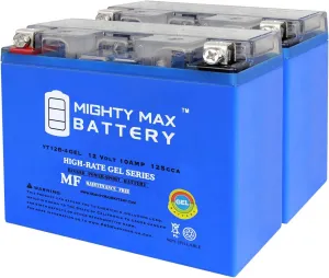 Mighty Max Battery YT12B-4 GEL 12V 10Ah Replacement Battery Compatible with Moose Racing AGM YT12B-4-2 Pack