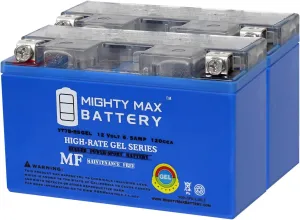 Mighty Max Battery YT7B-BS GEL 12V 6.5AH Replacement Battery Compatible with Antigravity YT7B-BS - 2 Pack