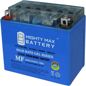 Mighty Max Battery YTX12-BS 12V GEL Replacement Battery Compatible with Moose Racing YTX12-BS