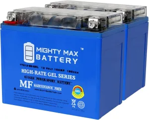 Mighty Max Battery YTX12-BSGEL 12V 10Ah GEL Replacement Battery Compatible with Gilera Runner 125 SP 99-02 - 2 Pack