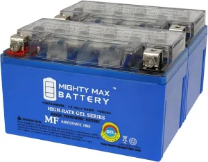 Mighty Max Battery YTX7A-BSGEL 12V 6AH Replacement Battery compatible with Moose Racing MTX7A-BS - 2 Pack